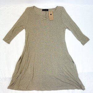 Miracle Berry Women's Minimalist Tunic Long Shirt with Pockets Earth Tones